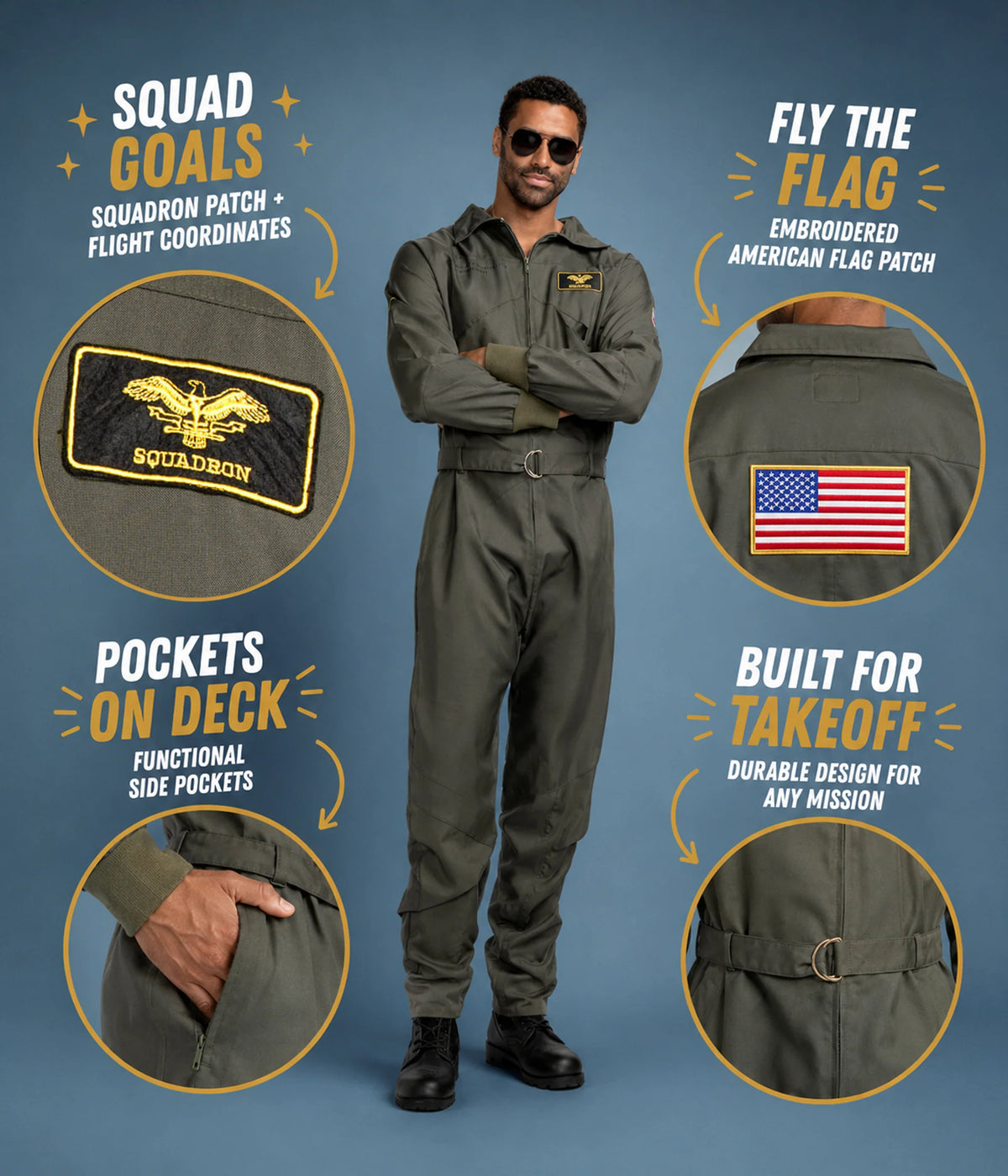 Men's Pilot Costume