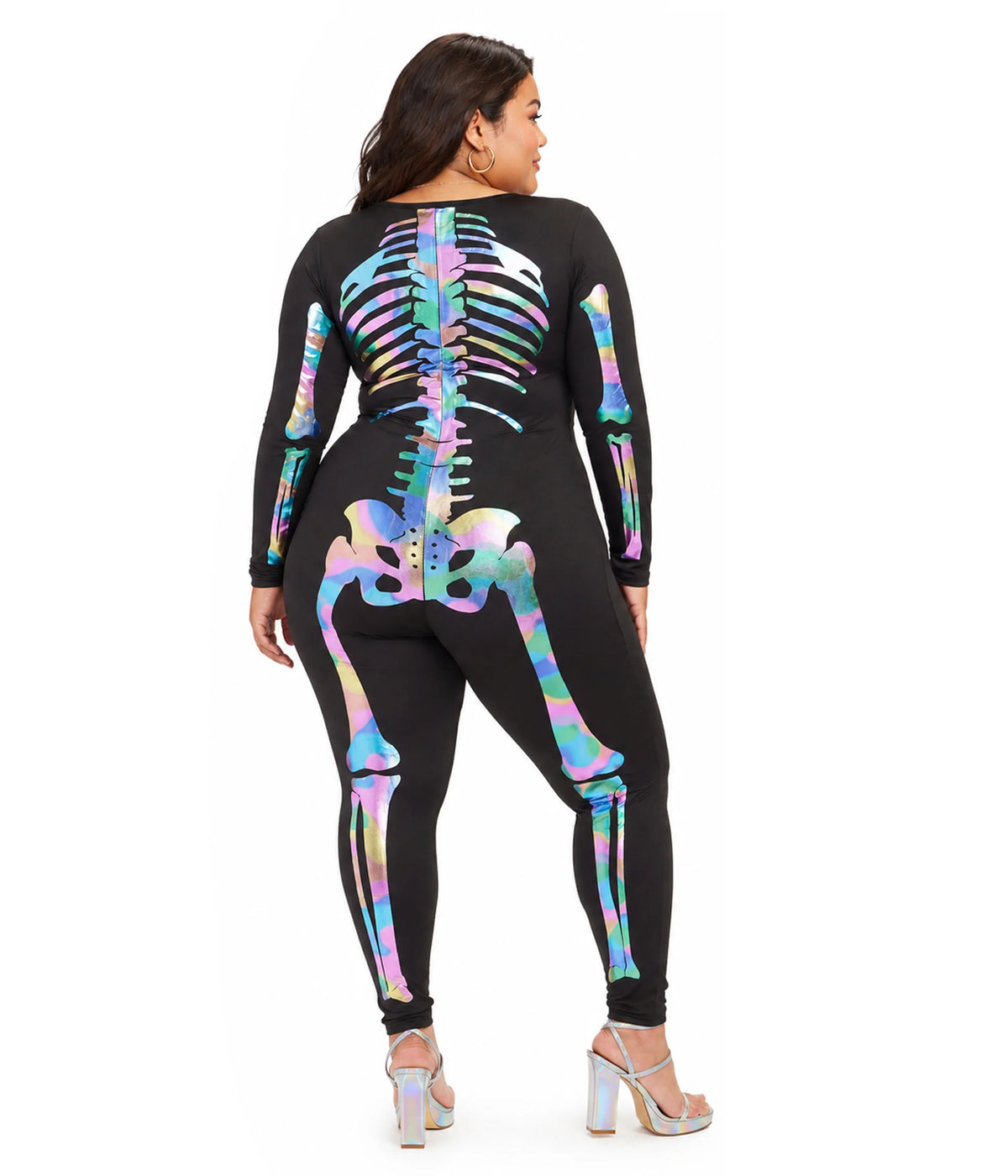 Iridescent Skeleton Plus Size Bodysuit Costume