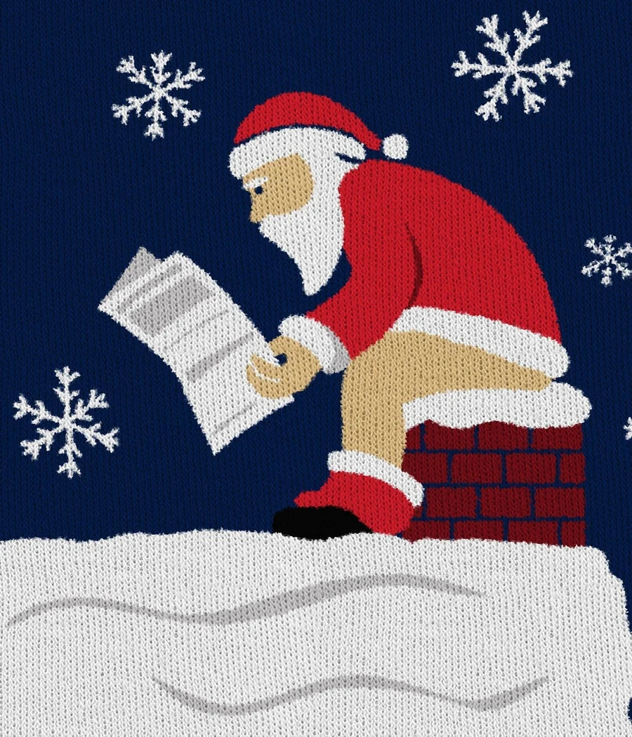 Men's Santa's Log on the Fire Big and Tall Ugly Christmas Sweater