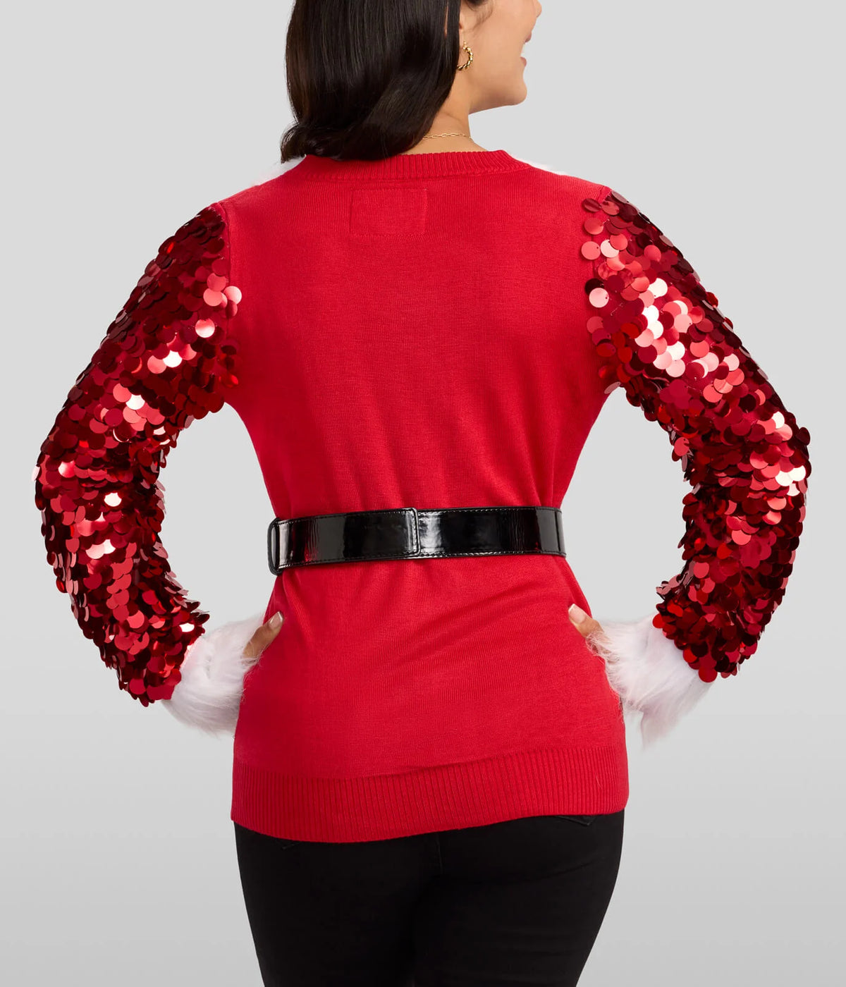Women's Sassy Santa Christmas Cardigan Sweater