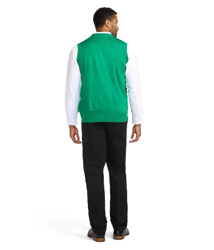 Men's Gaudy Garland Ugly Christmas Sweater Vest