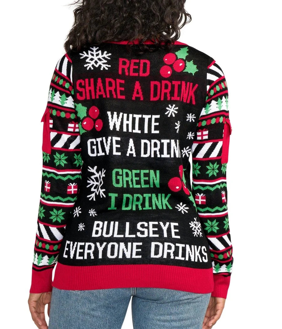 Women's Drinking Game Ugly Christmas Sweater