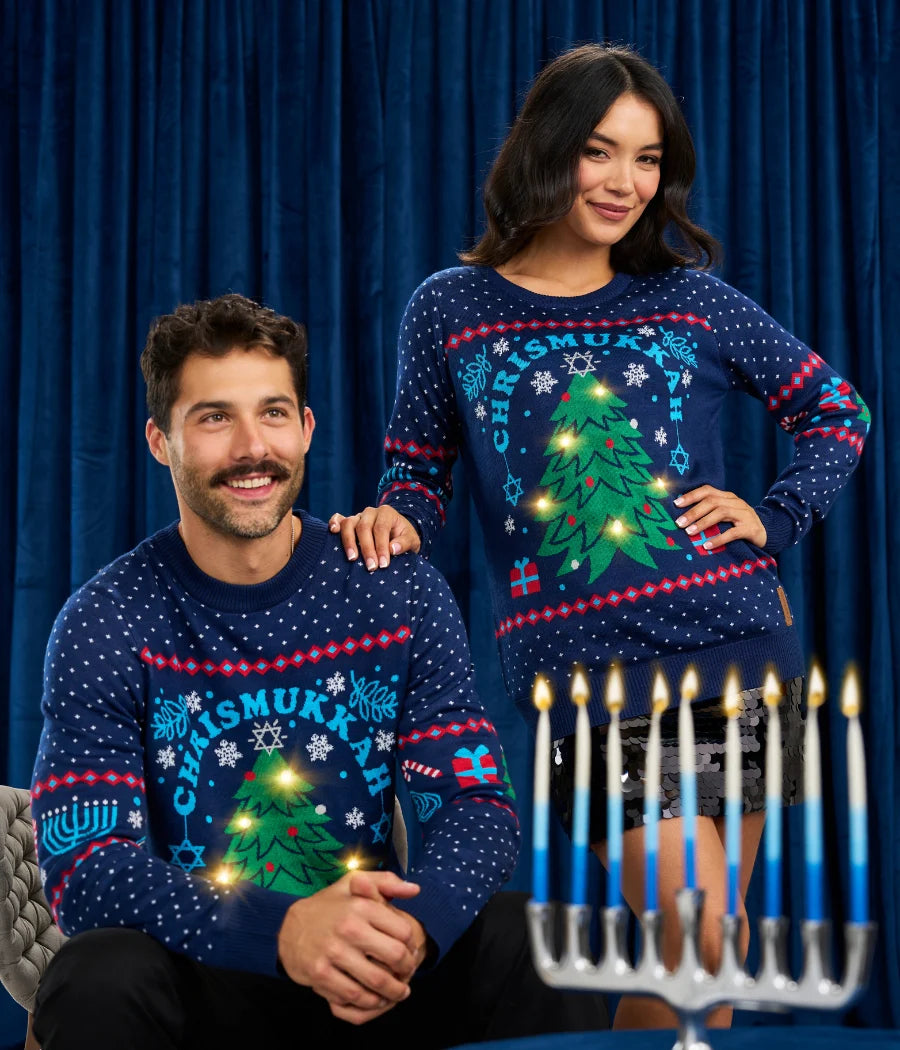 Men's Chrismukkah Light Up Sweater