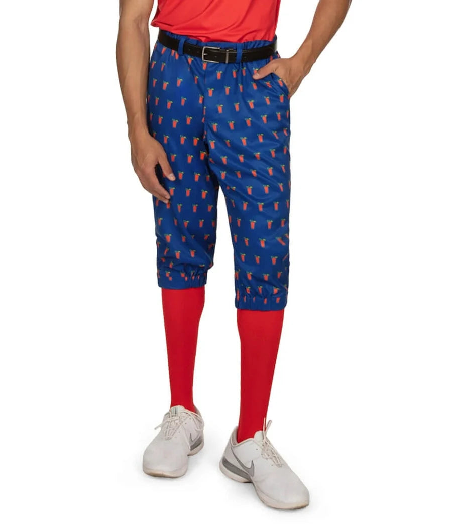 Men's Bloody Mary Golf Knickers with Red Golf Socks