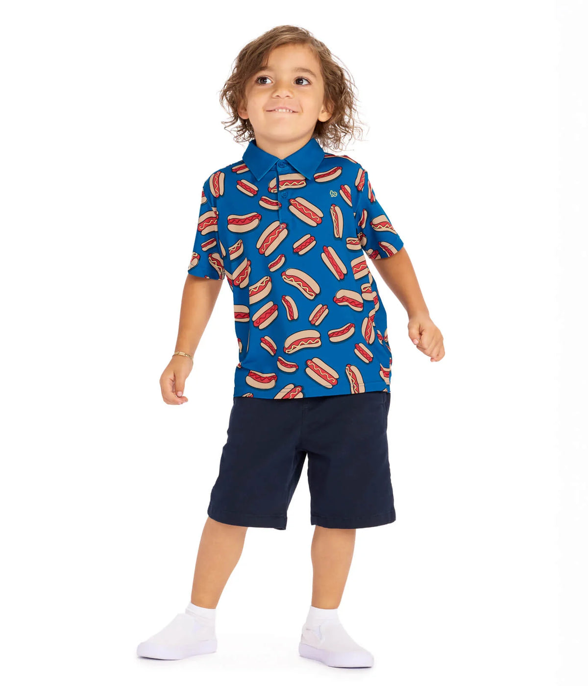 Toddler Boy's Hot Dog Golf Polo