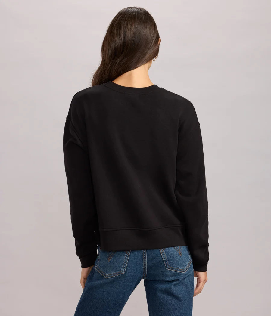 Women's Shimmering Santa Rhinestone Embellished Sweatshirt