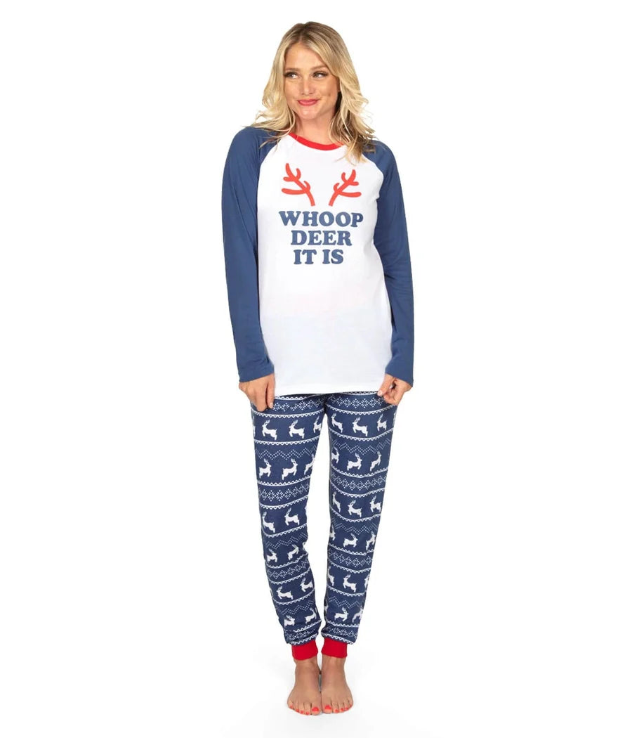Matching Whoop Deer It Is Family Pajamas