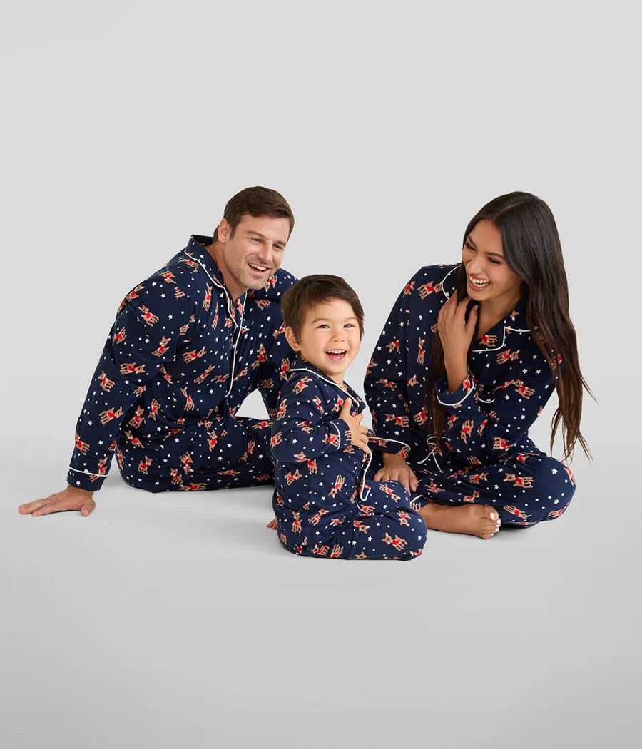 Matching Rudolph Lapel Family Pajamas