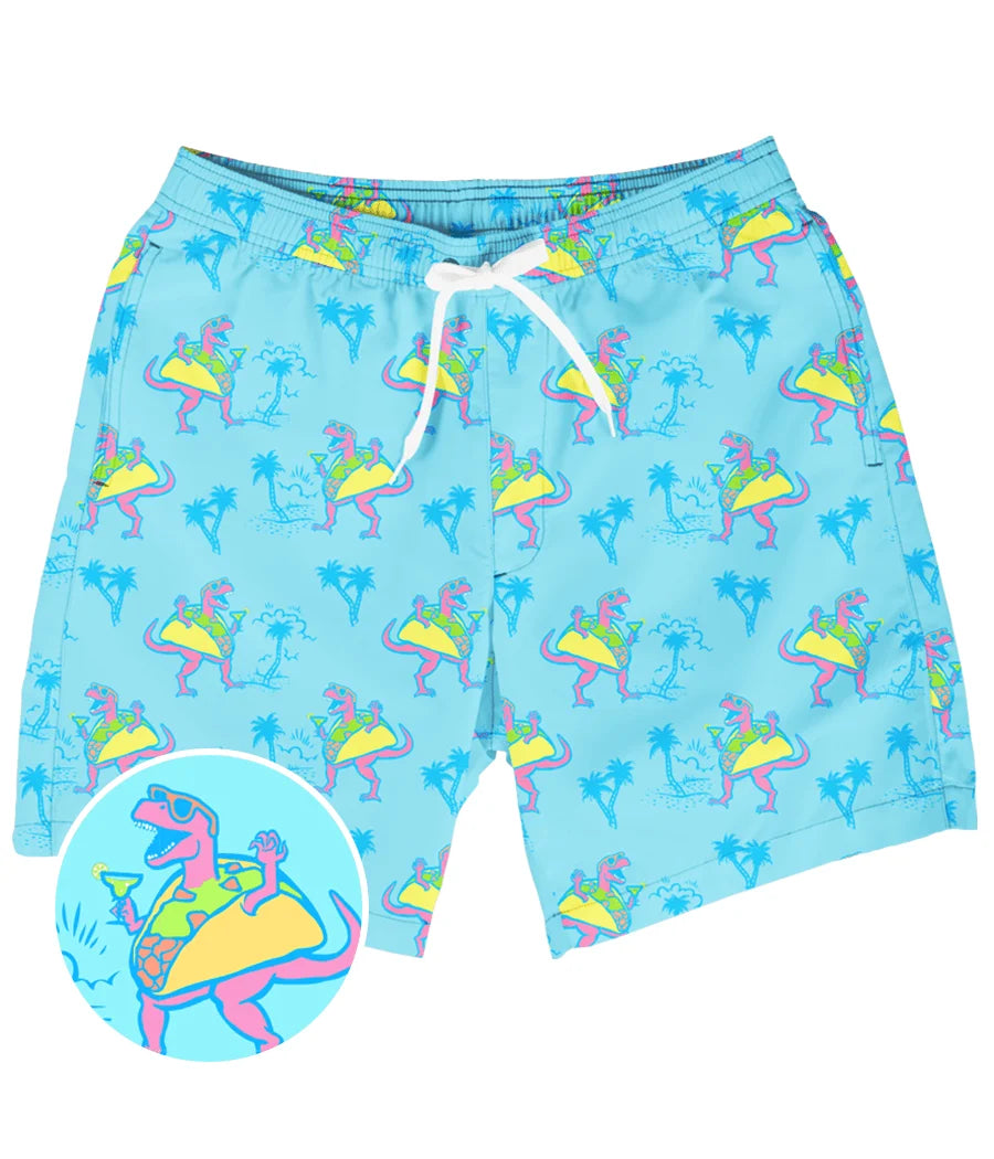 Tacosaurus Stretch Swim Trunks - 7.5" Inseam