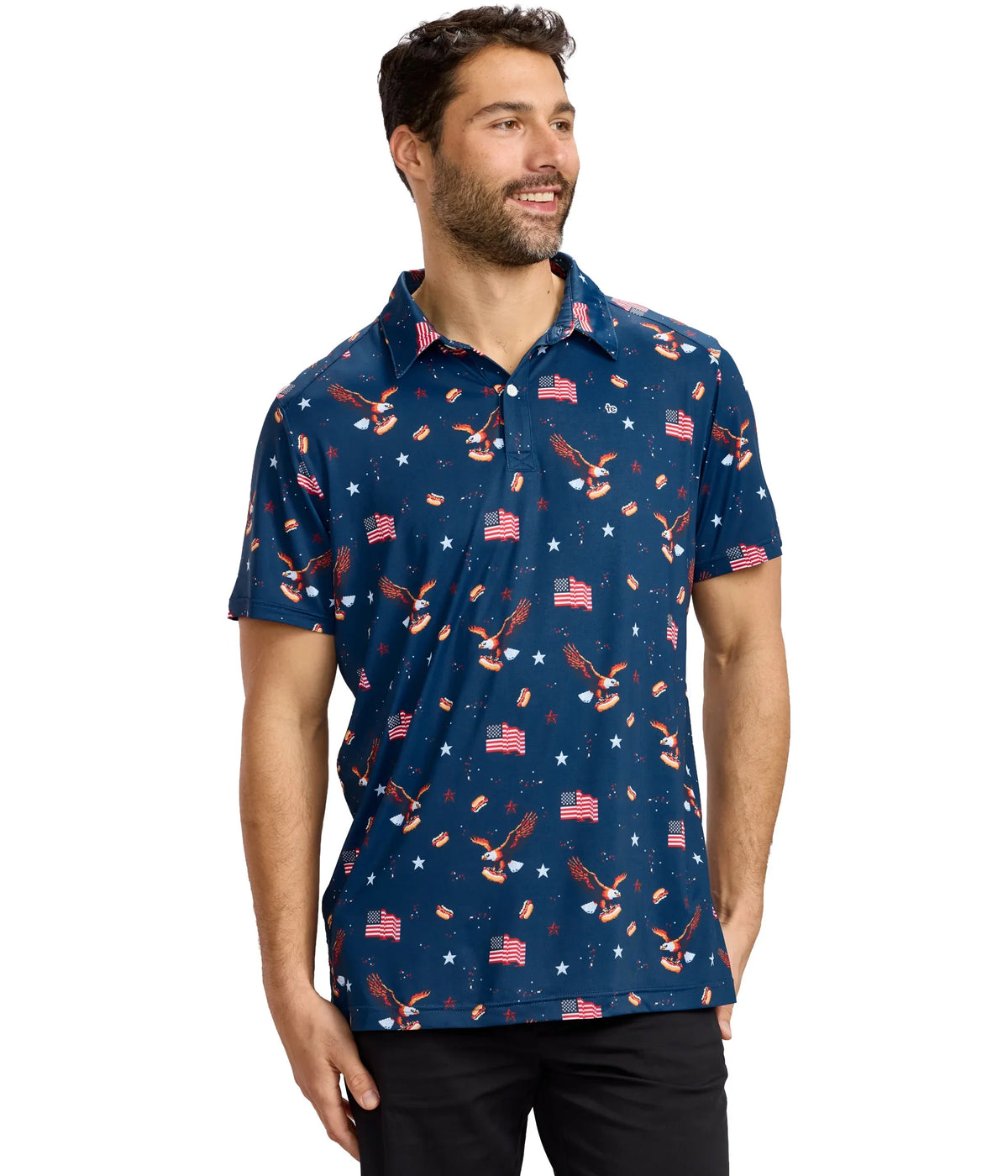 Men's 8-Bit Eagle Performance Polo