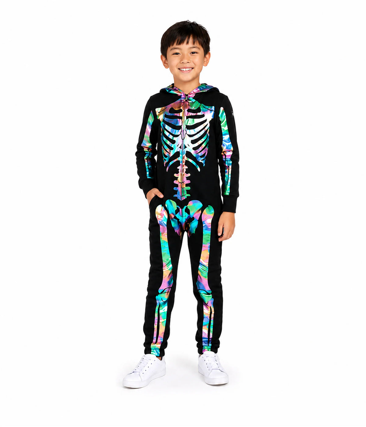 Boy's Iridescent Skeleton Costume