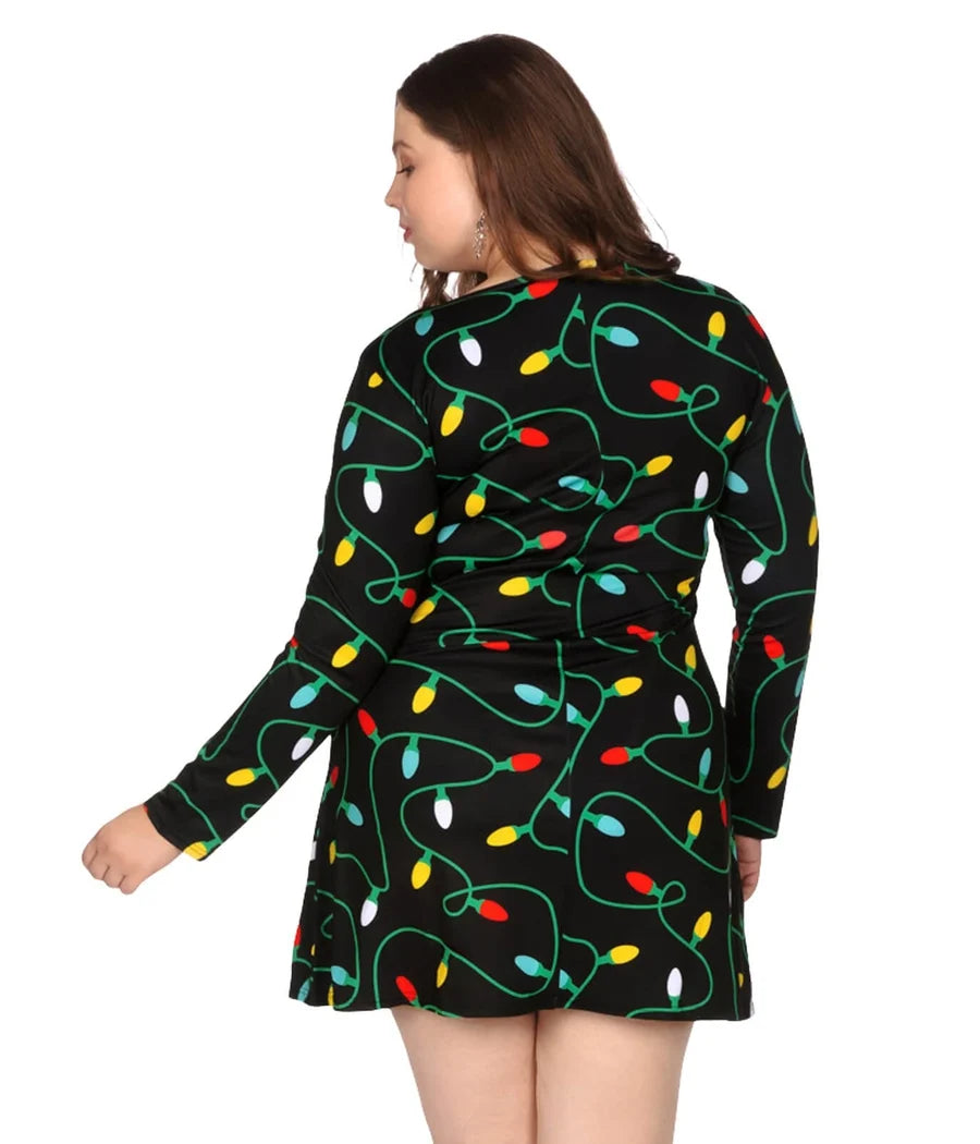 Women's Twinkle Lights Plus Size Dress