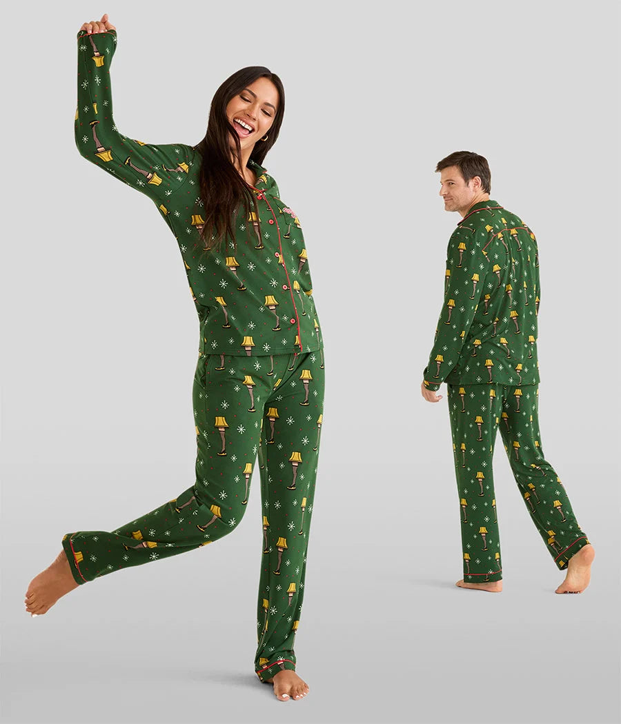 Matching Christmas Story Leg Lamp Couples Pajamas