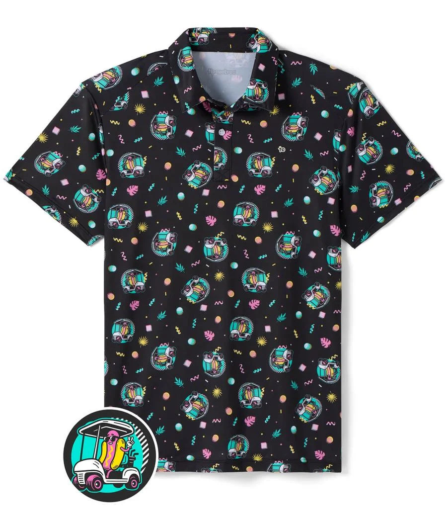 Men's Cart Dog Golf Polo