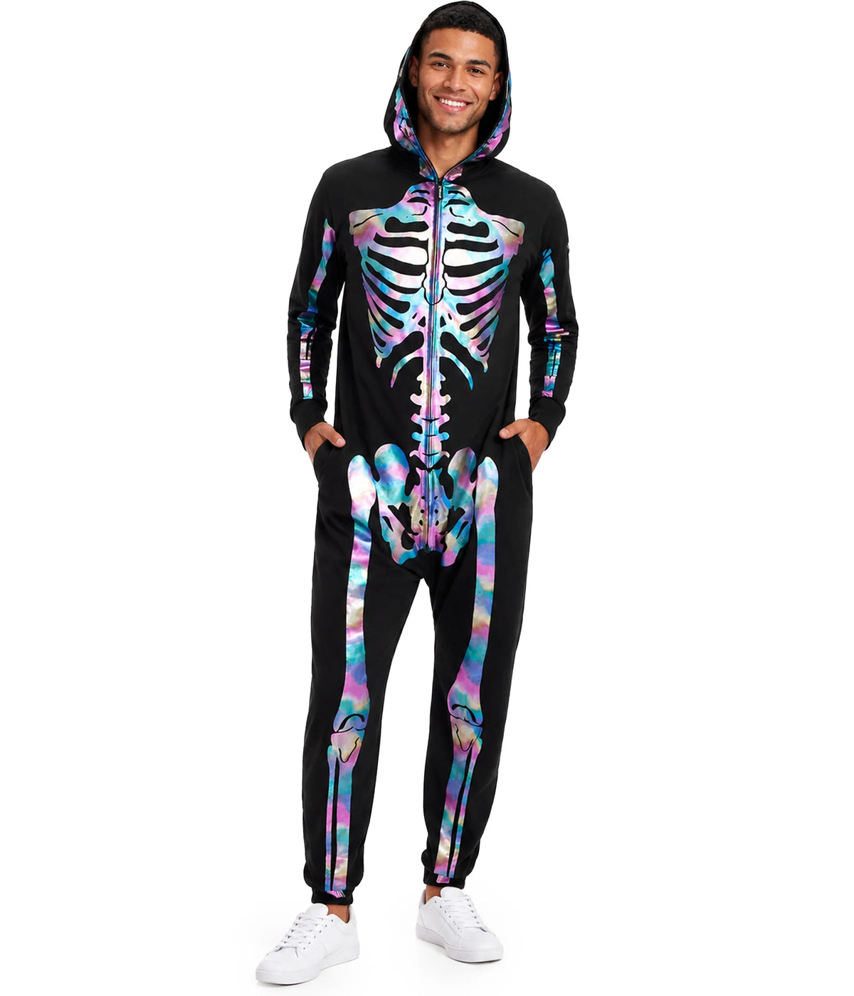 Men's Iridescent Skeleton Costume