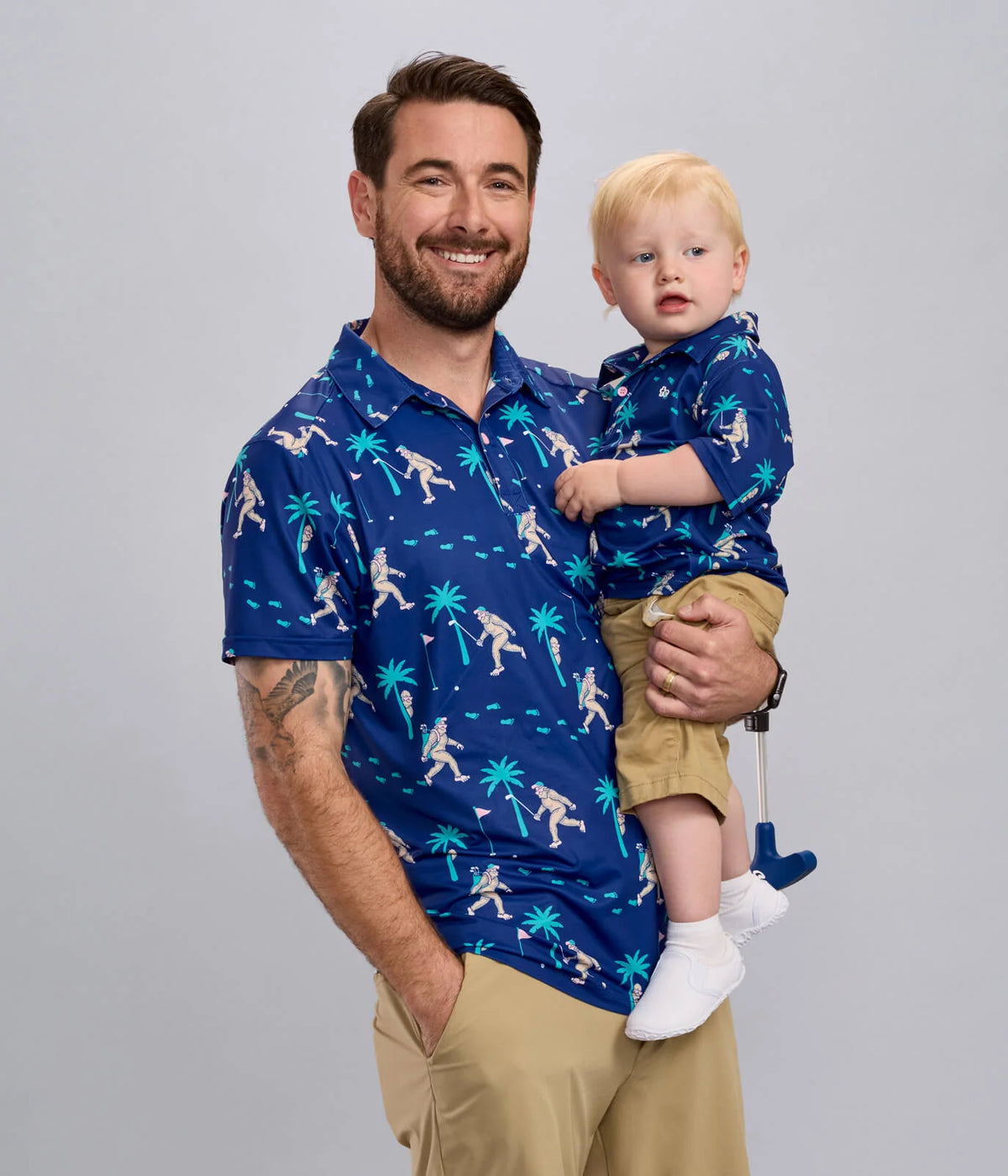Toddler Boy's Bigfoot Bogey Golf Polo