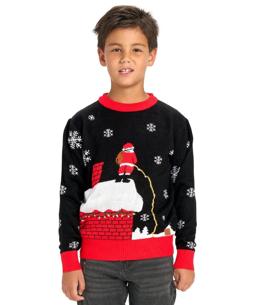 Boy's Leaky Roof Ugly Christmas Sweater
