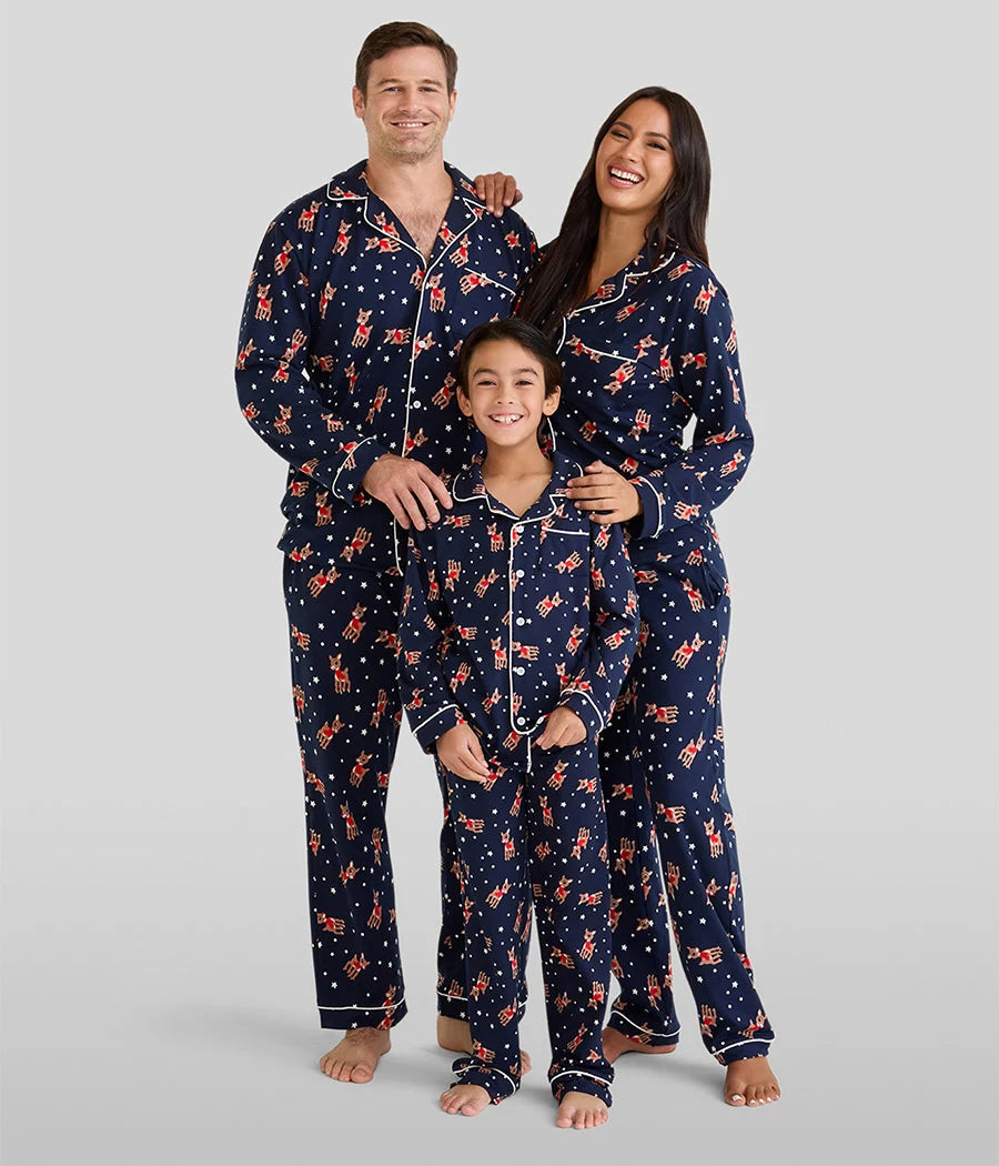 Matching Rudolph Lapel Family Pajamas