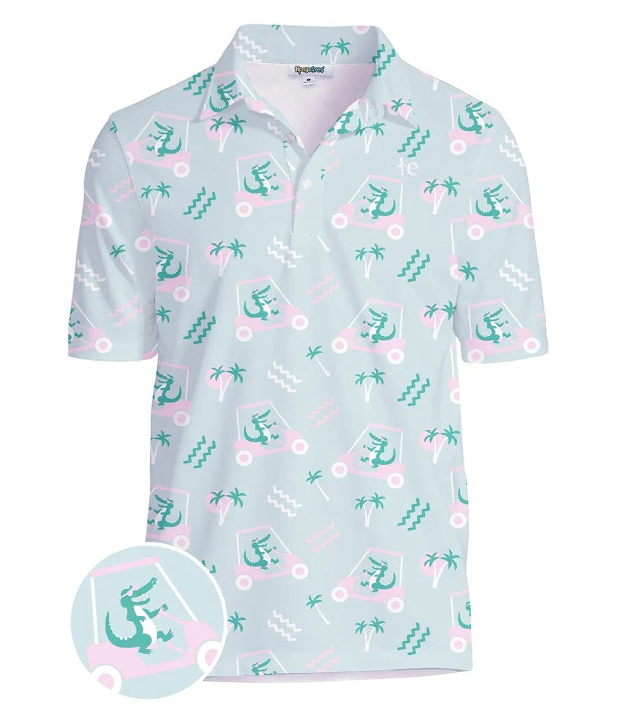 Men's Golf Cart Gator Polo Shirt