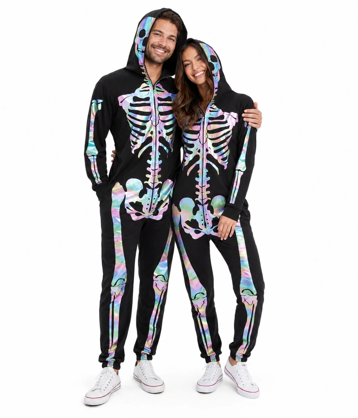 Iridescent Skeleton Couples Costumes