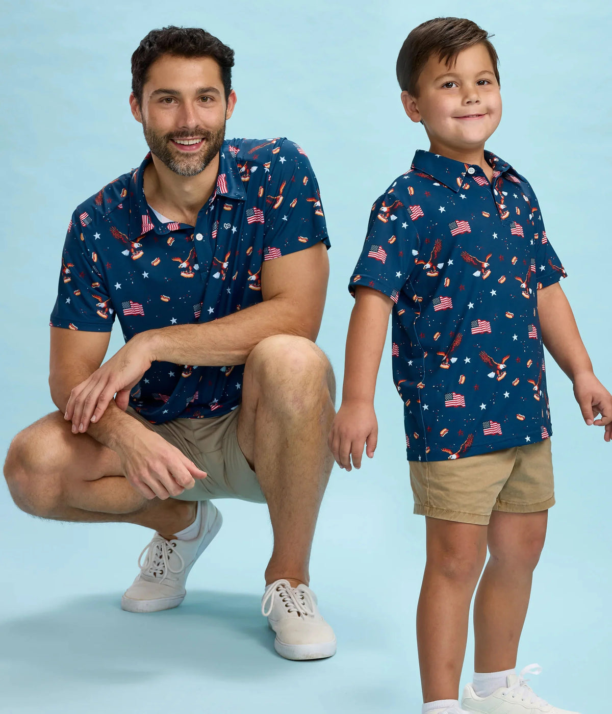 Toddler Boy's 8-Bit Eagle Golf Polo