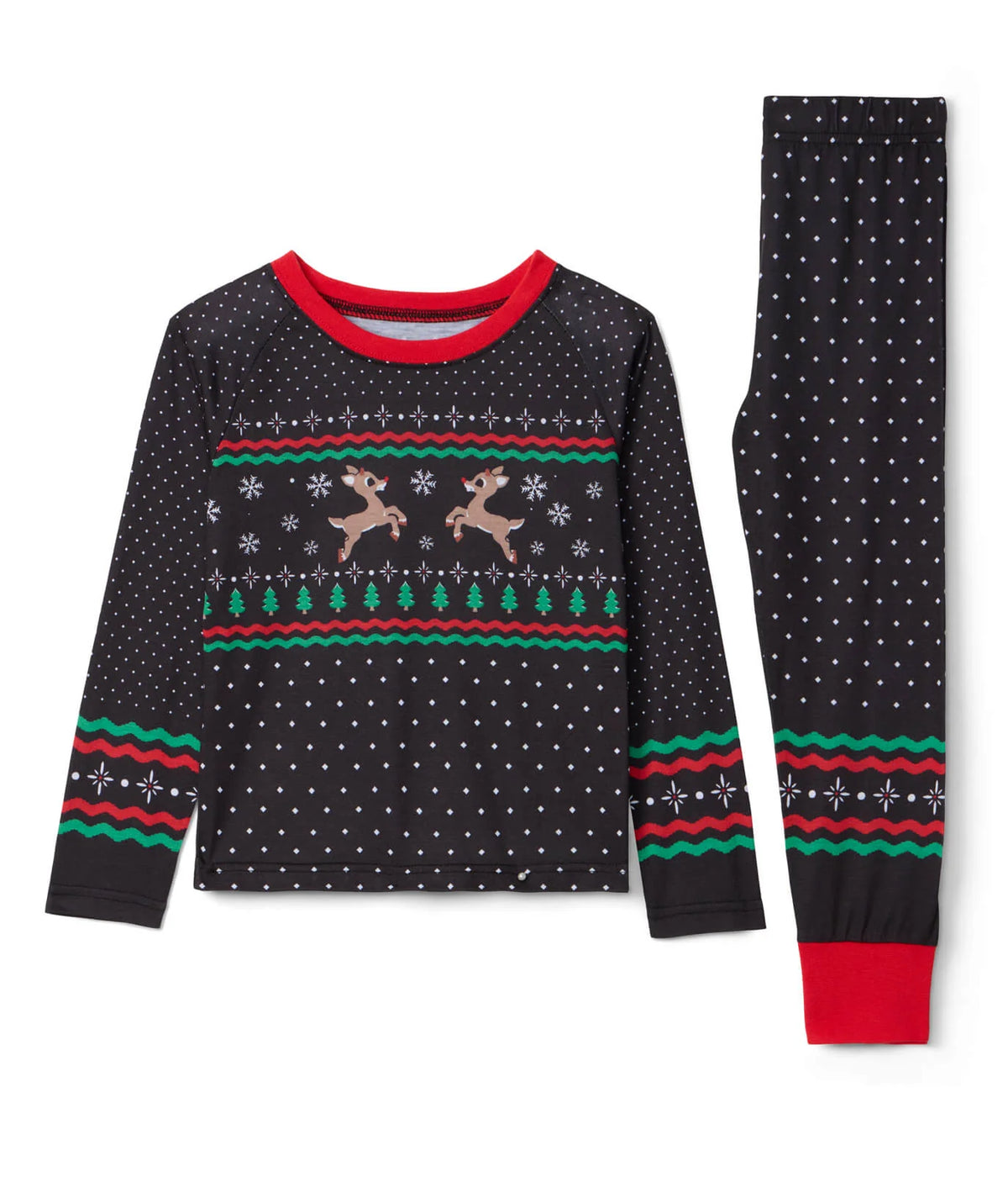 Baby Boy's Fair Isle Rudolph Crew Neck Pajama Set