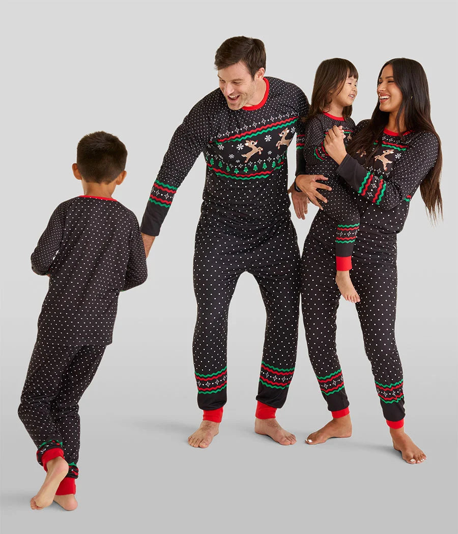 Matching Fair Isle Rudolph Crew Neck Family Pajamas