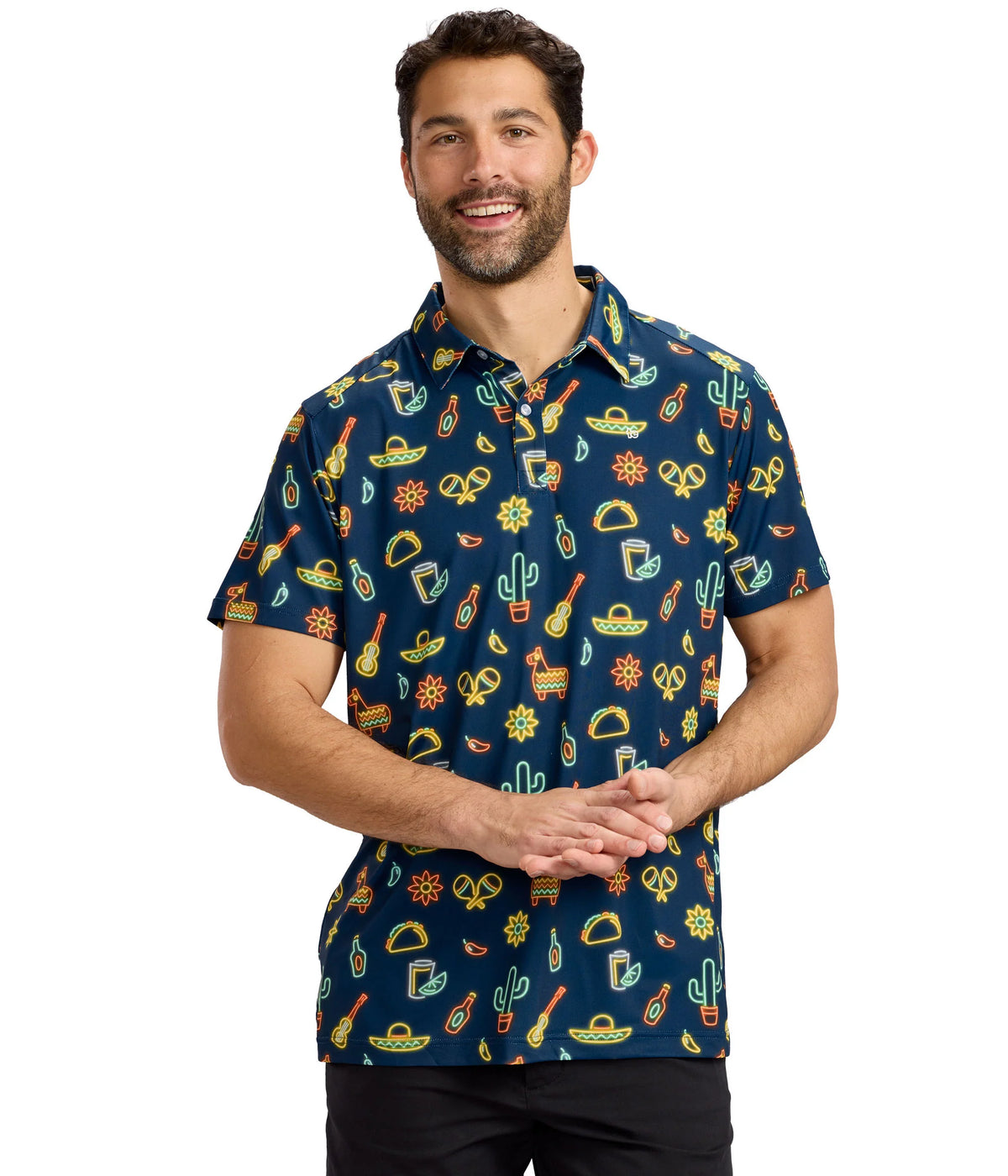 Men's Neon Fiesta Golf Polo
