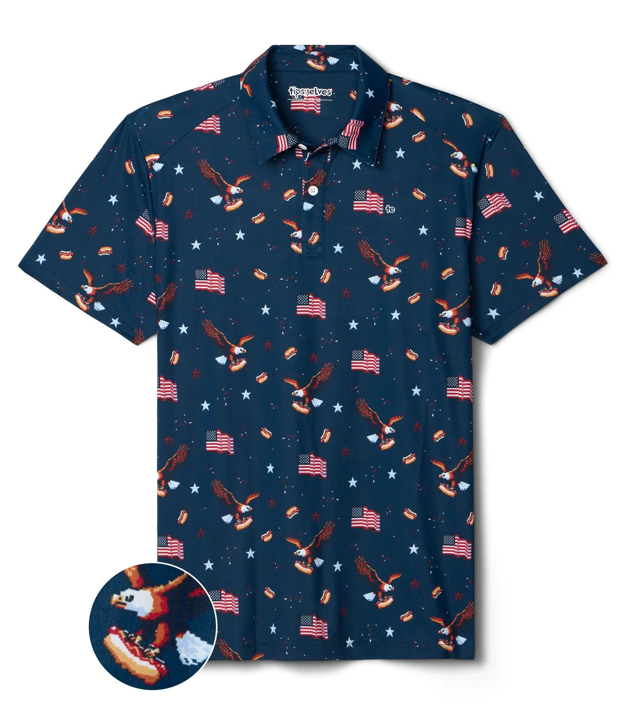 Boy's 8-Bit Eagle Golf Polo