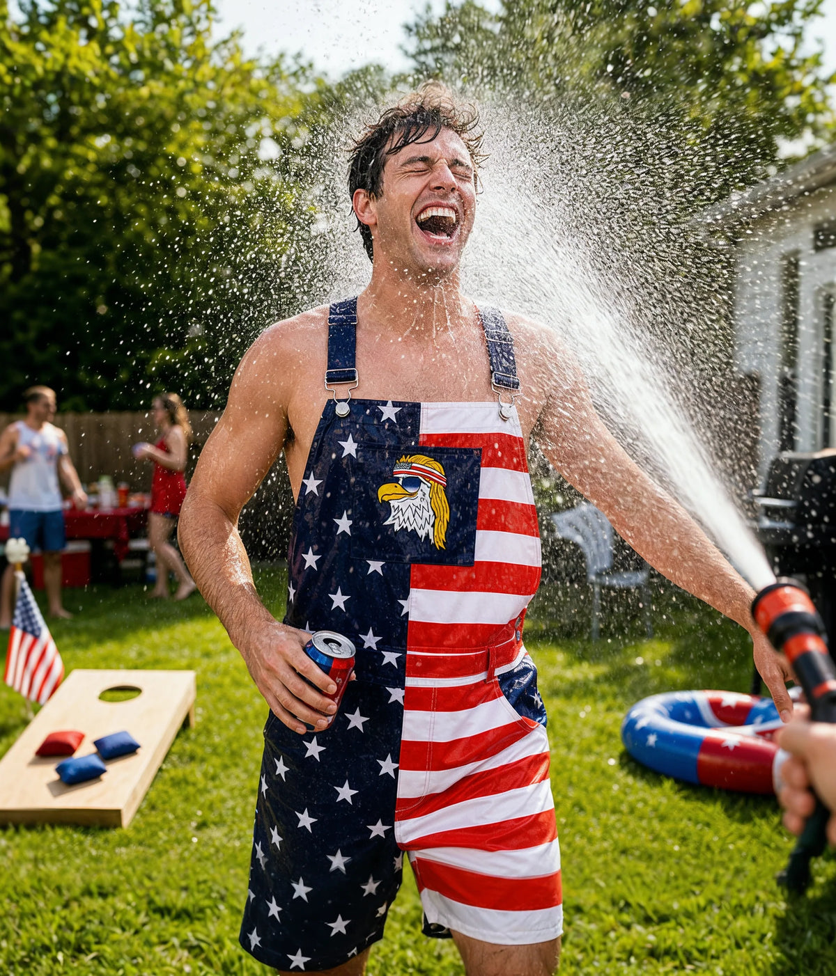 Men's Epic Eagle Patriotic Overalls