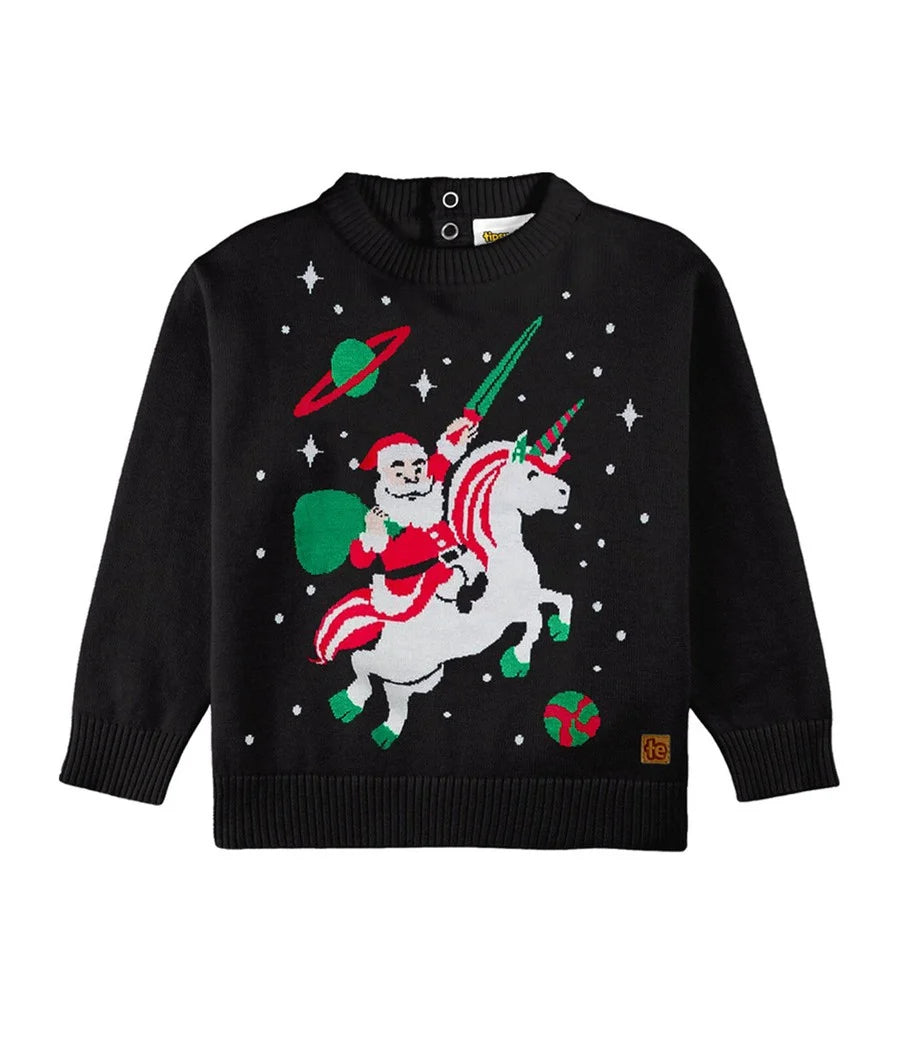 Baby Girl's Santa Unicorn Ugly Christmas Sweater