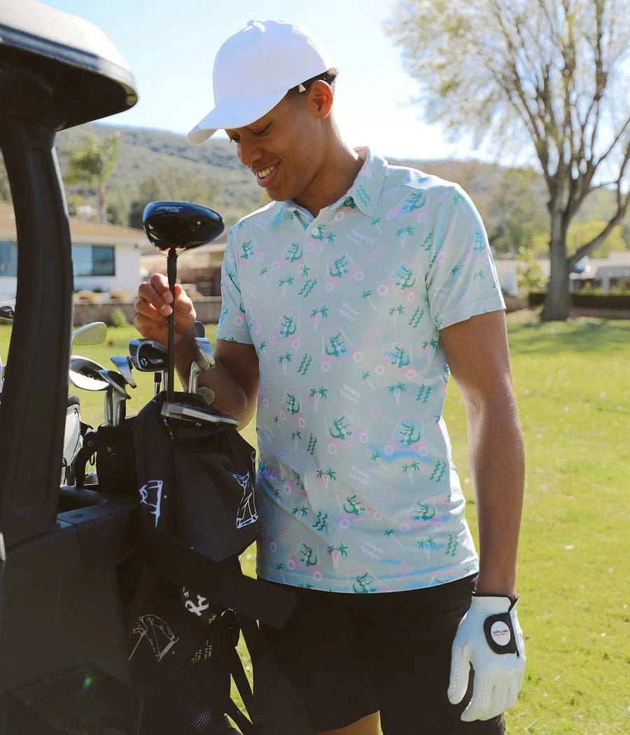 Men's Golf Cart Gator Polo Shirt