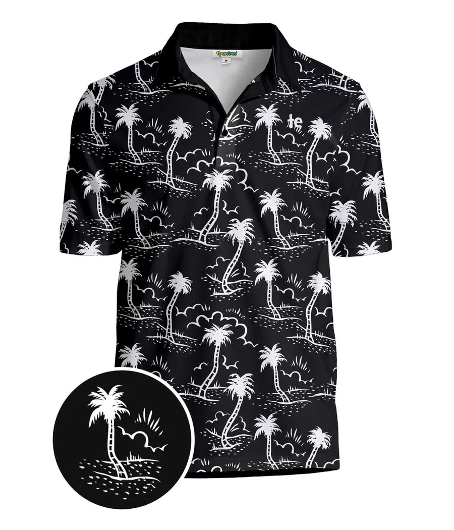 Men's Monochrome Moonlight Golf Polo