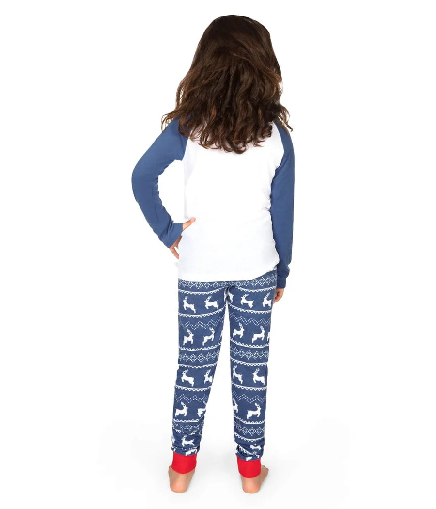 Girl's Whoop Deer It Is Crew Neck Pajama Set