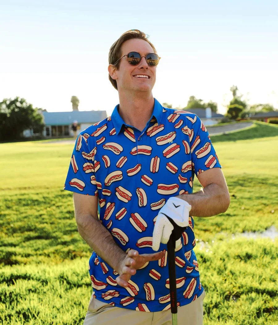 Men's Hot Dog Polo Shirt