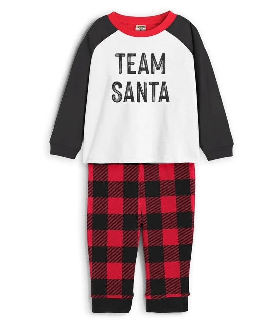 Toddler Boy's Team Santa Crew Neck Pajama Set