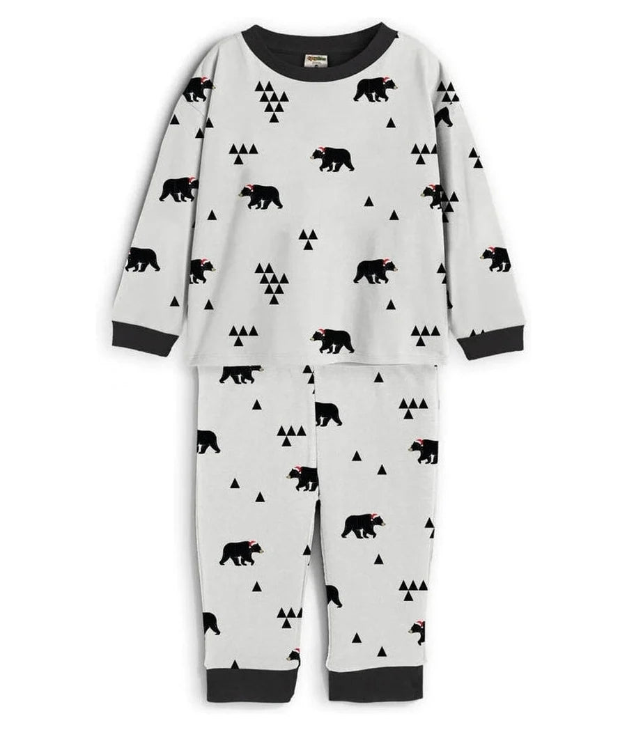 Toddler Girl's Beary Christmas Crew Neck Pajama Set