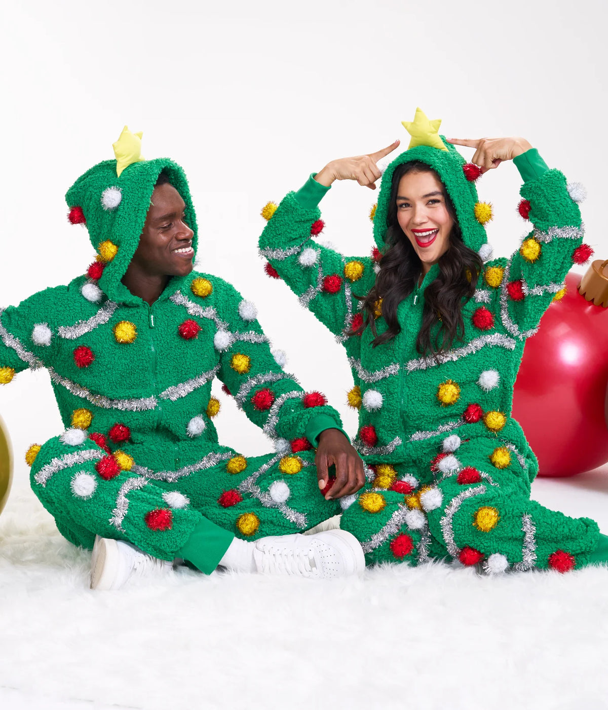 Matching Oh Christmas Tree Couples Jumpsuit