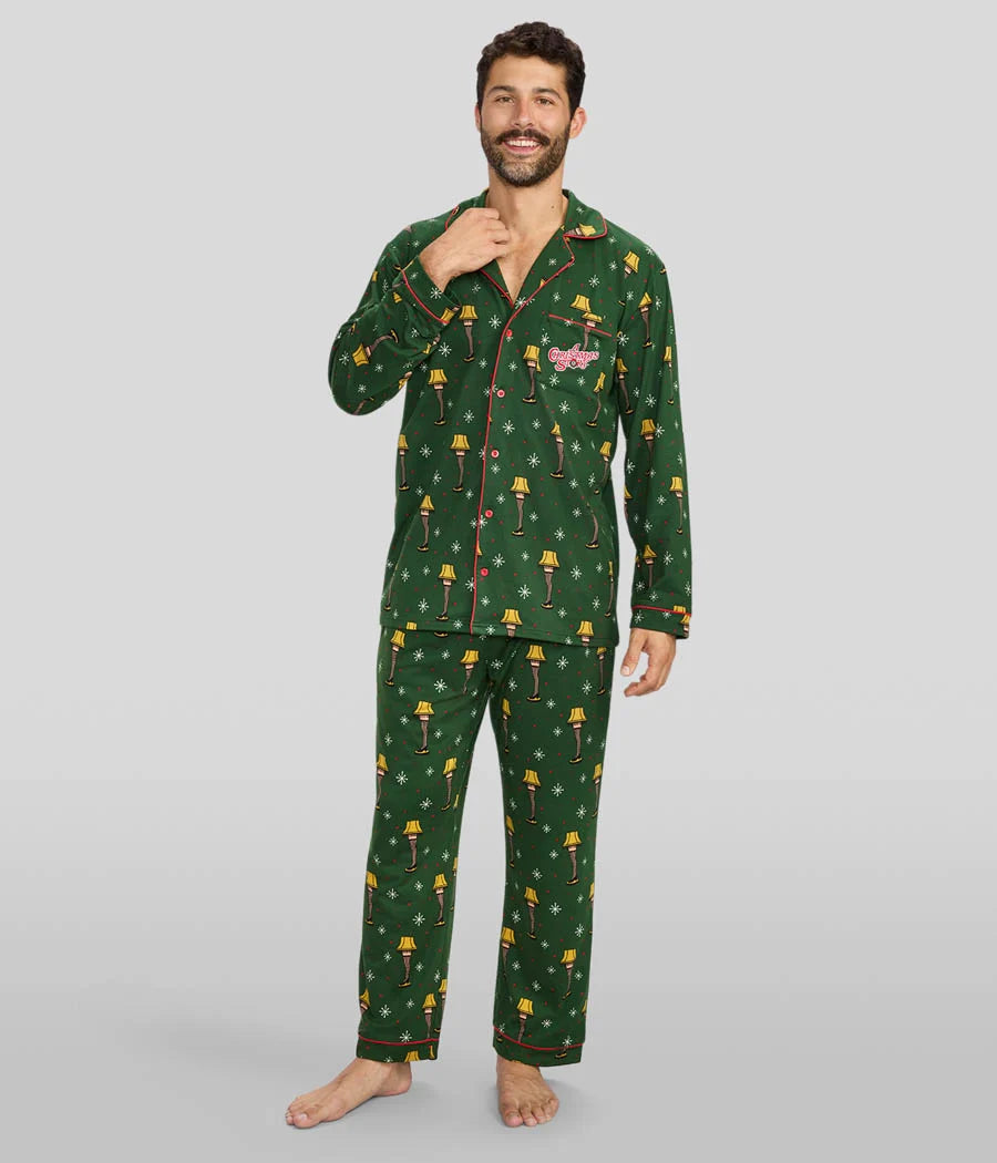 Matching Christmas Story Leg Lamp Couples Pajamas