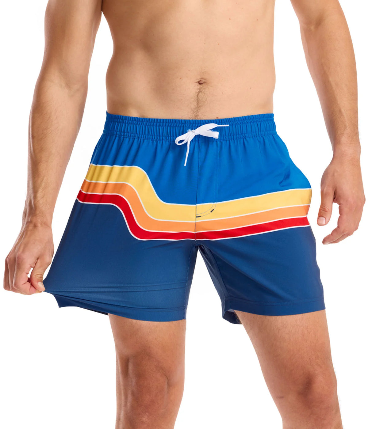 Retro Rider Stretch Swim Trunks - 6" Inseam
