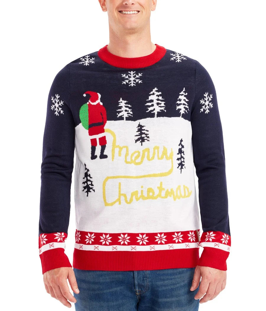 Men's Yellow Snow Ugly Christmas Sweater