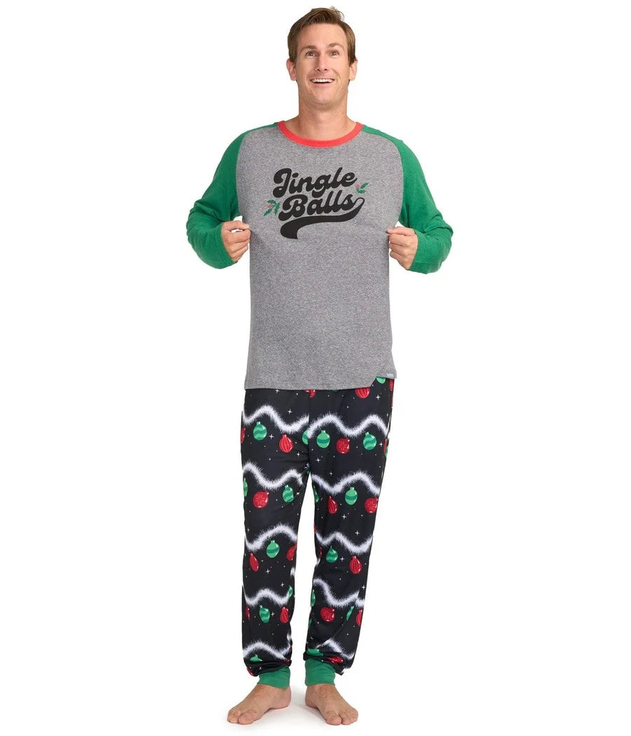 Men's Jingle Balls Crew Neck Pajama Set