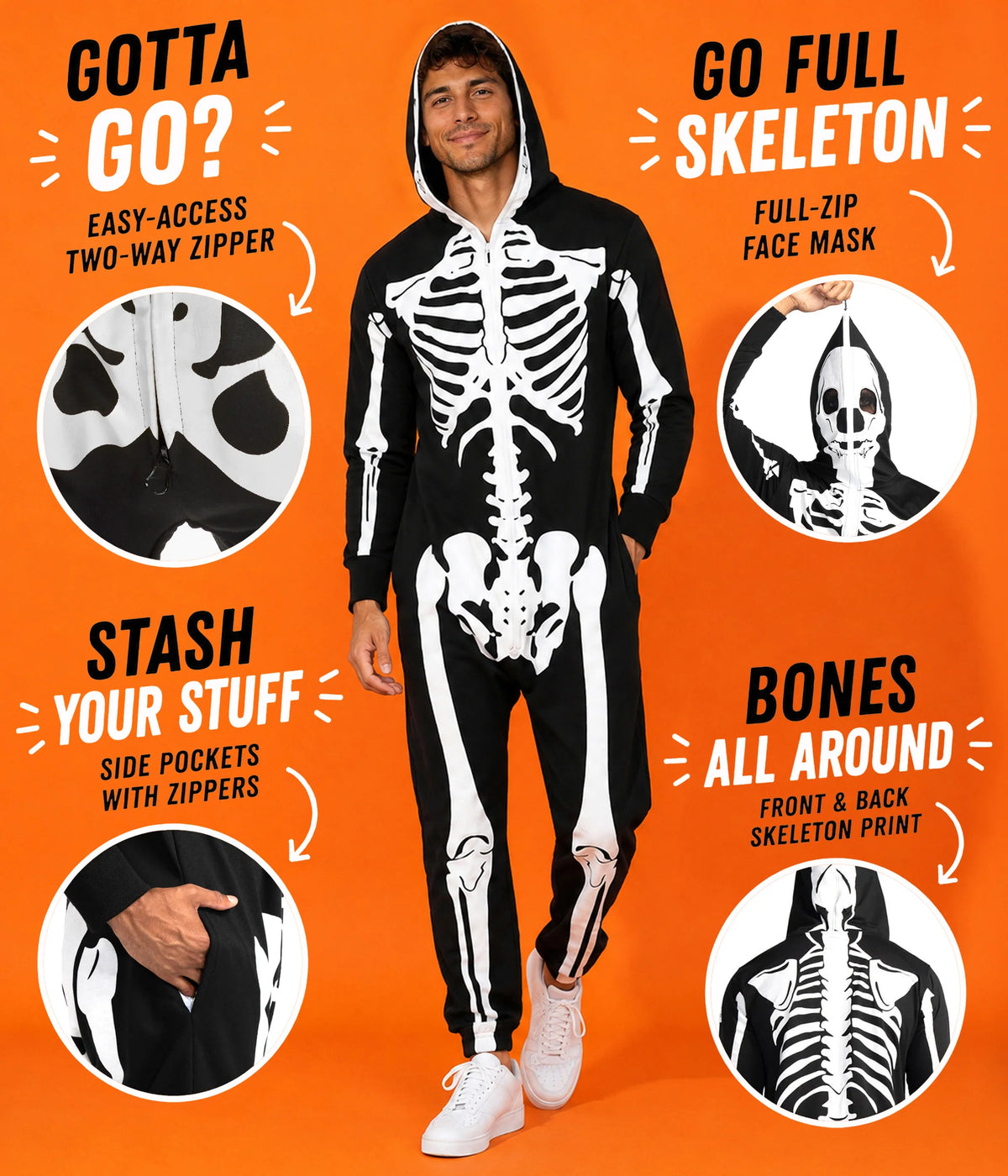 Men's Skeleton Costume