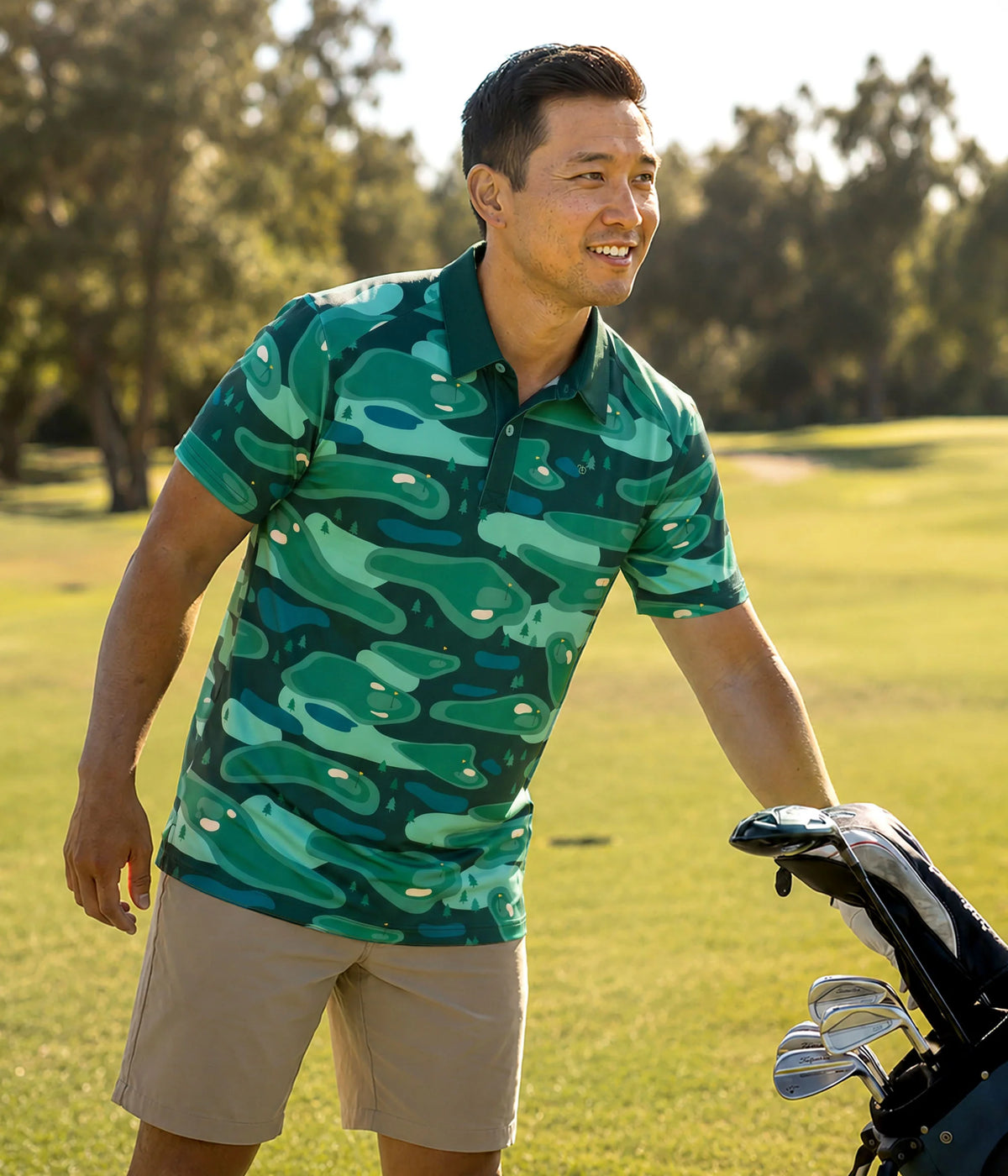 Men's Course Camo Golf Polo