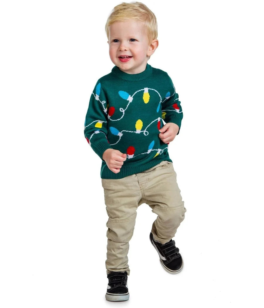 Baby / Toddler Green Christmas Lights Sweater