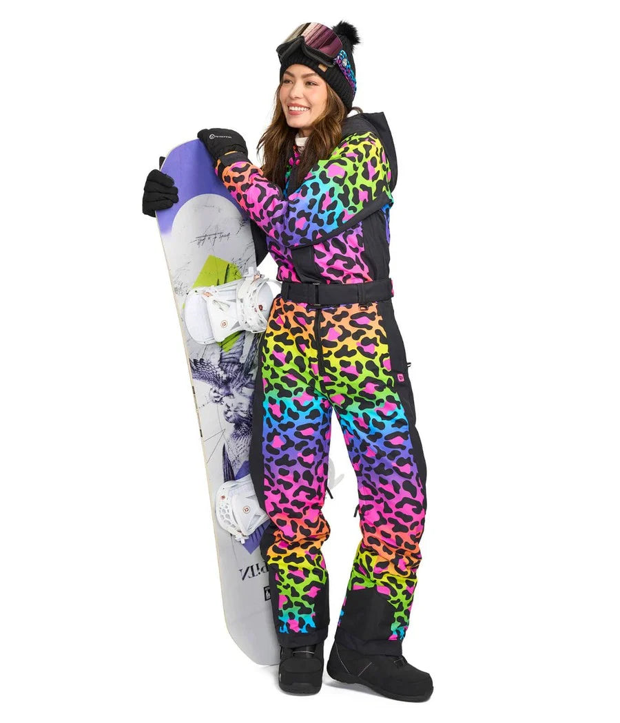 Women's Retro Leopard Snow Suit