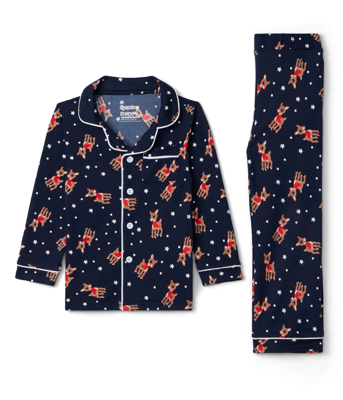 Baby Boy's Rudolph Lapel Pajama Set