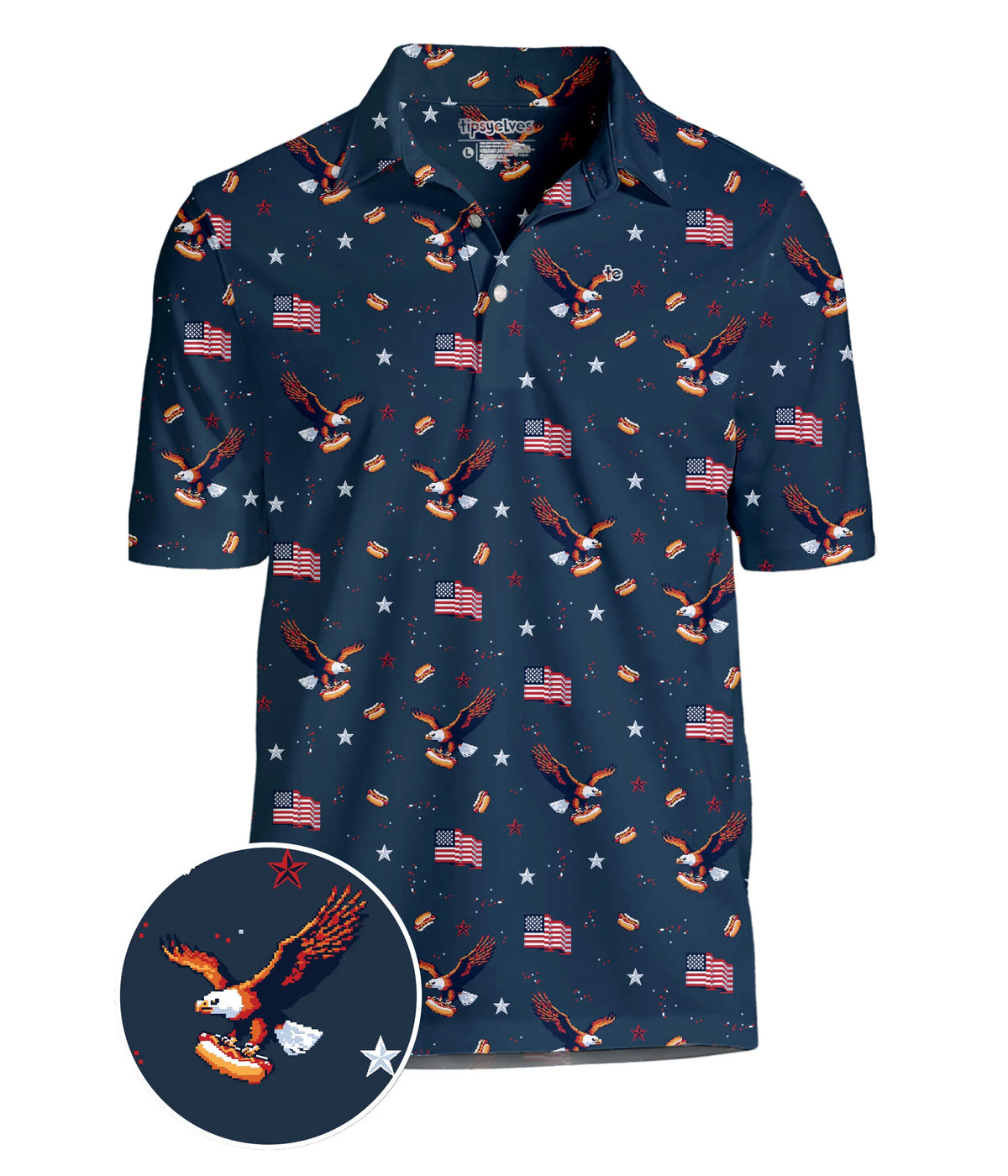 Men's 8-Bit Eagle Performance Polo