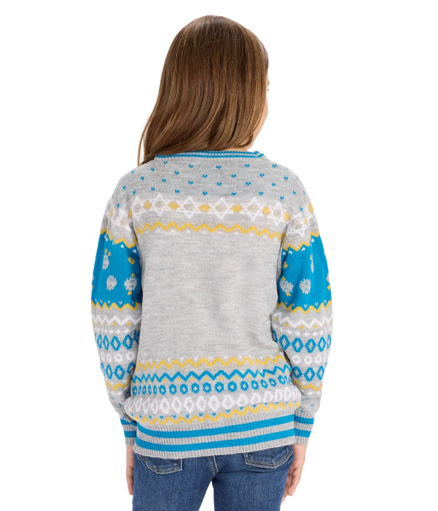 Girl's Reversible Sequin Hanukkah Sweater