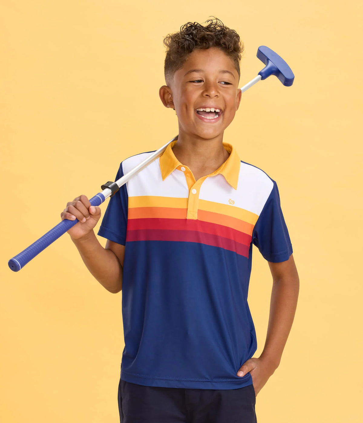 Boy's Slice of Sunset Golf Polo